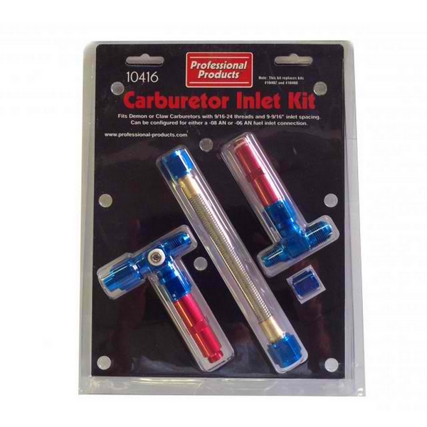 Carburetor Inlet Kit (4150 w/-06 & -08AN) Red/Blue